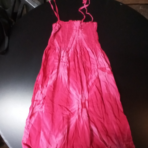 🎃2 for $20 Mix &Match🎃 Back To Bali Pink Tye Dye Swim Coverup Dress - Picture 4 of 7